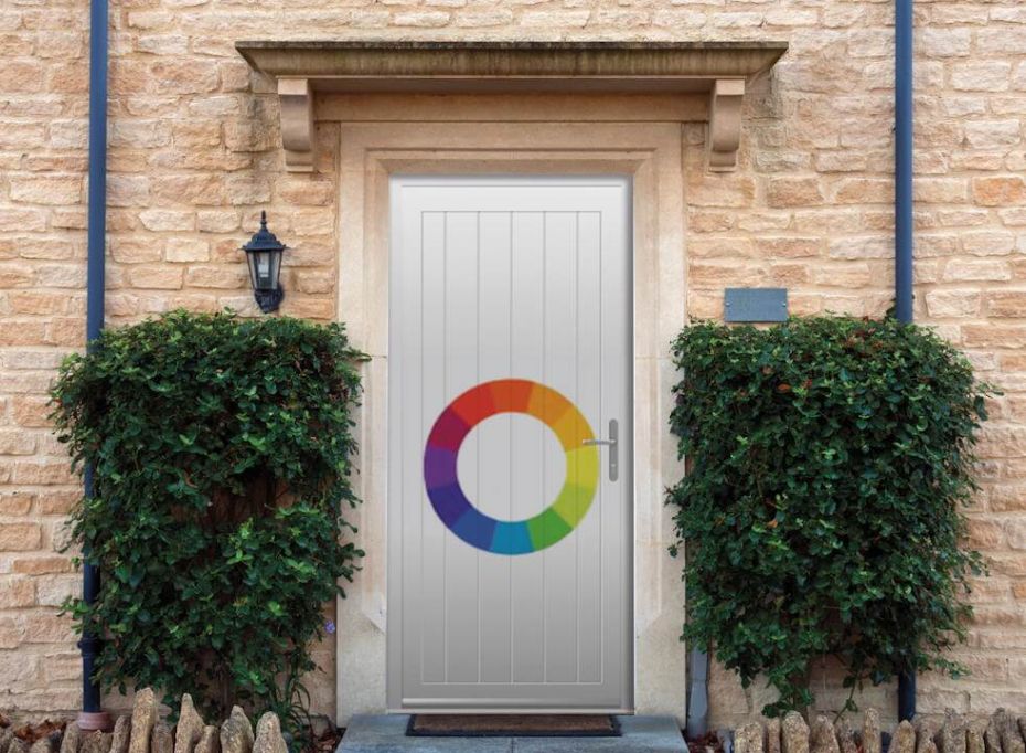 Abbey Solid - Aluminium Custom Colour Front Door main product photo