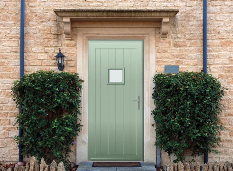 Abbey Square - Aluminium Cotswold Green Front Door main product photo