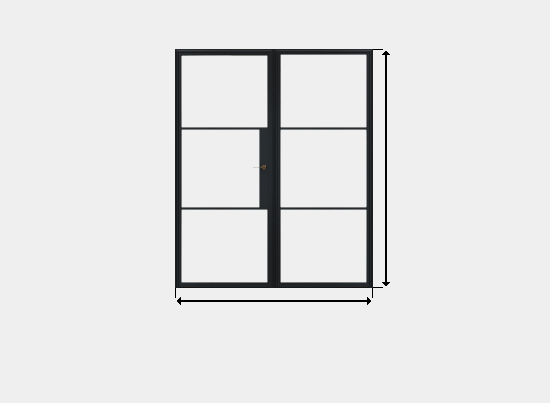 ALUSPACE Internal French Door Builder Grey main product photo