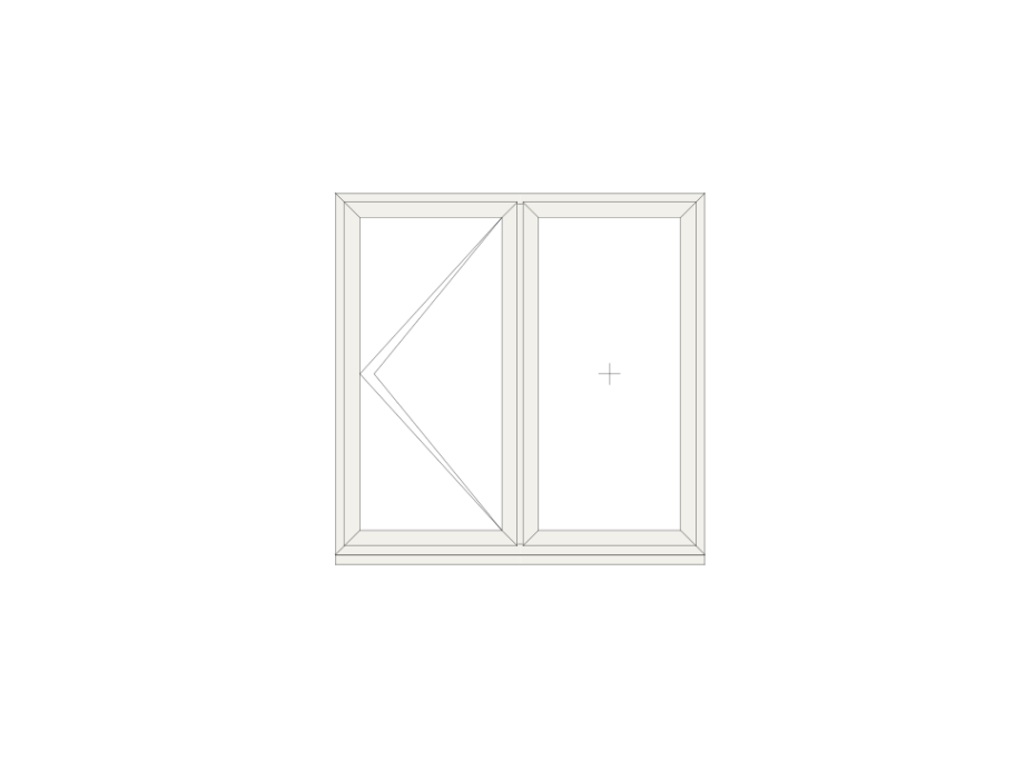 White Double Casement Window 1200mm x 1200mm main product photo