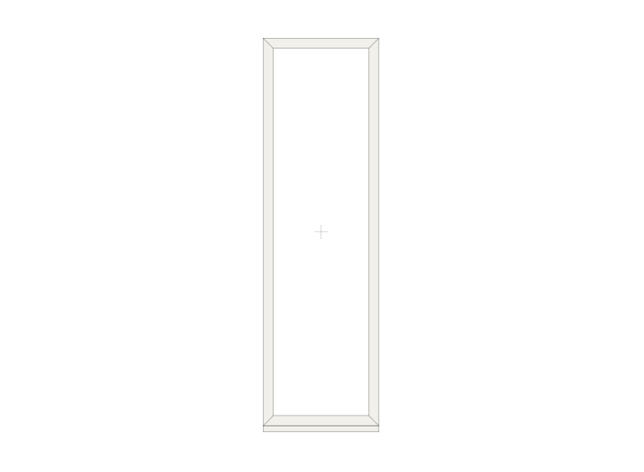 White Casement Window Fixed 630mm x 2100mm main product photo