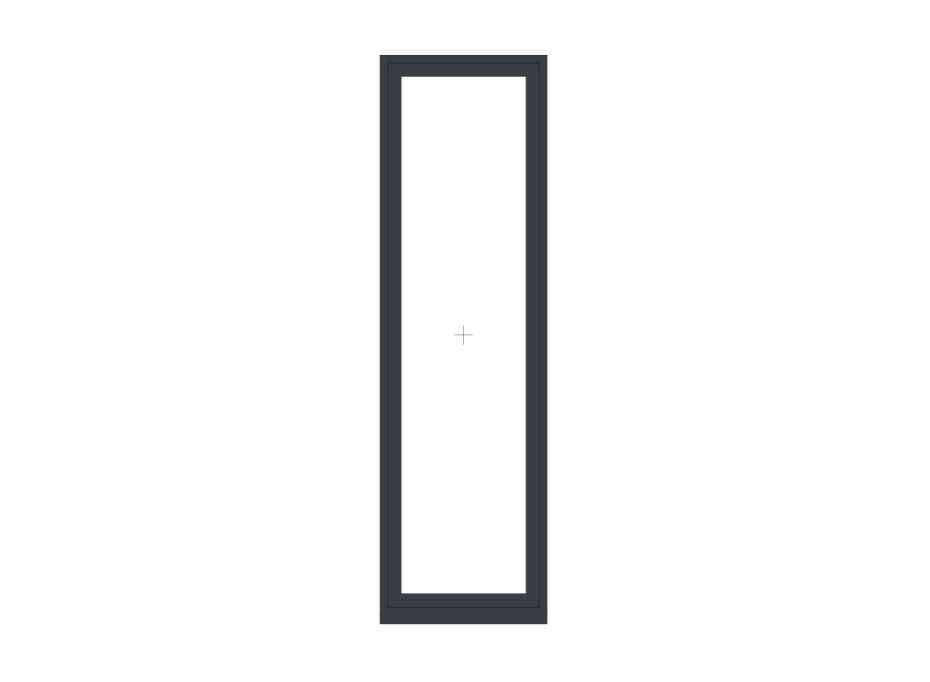 Anthracite Grey Flush Casement Window Fixed 630mm x 2100mm main product photo