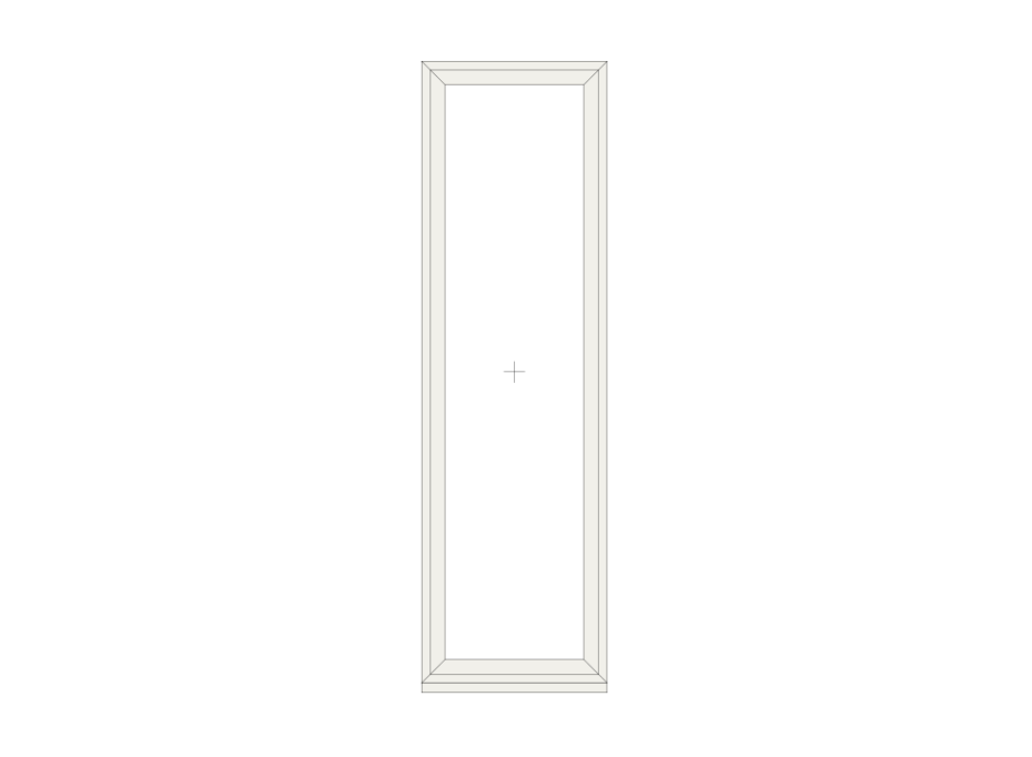 White Casement Window Fixed 630mm x 2100mm main product photo