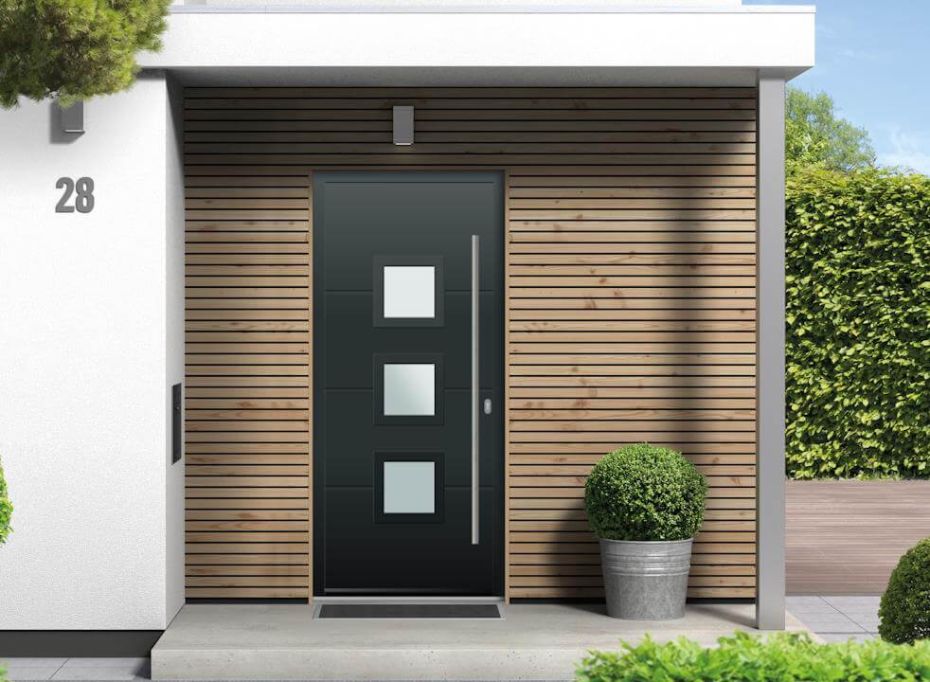 Lansdown - Aluminium Anthracite Grey Front Door main product photo
