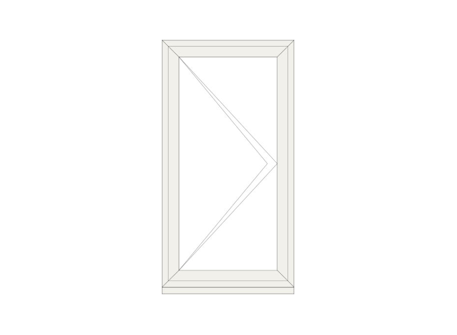 White Casement Window 630mm x 1200mm main product photo