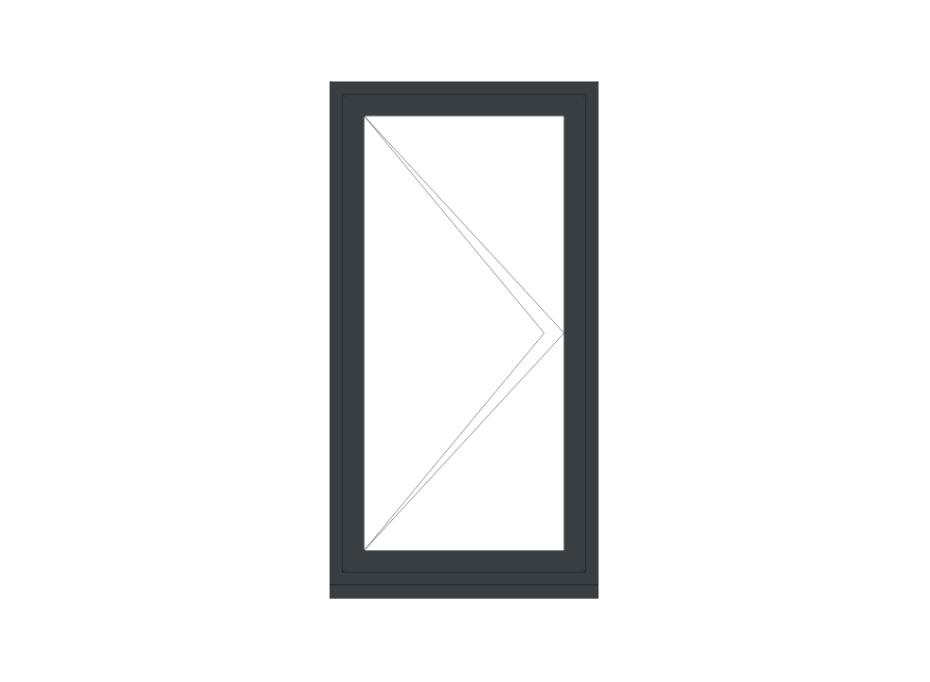 Anthracite Grey Flush Casement Window 630mm x 1200mm main product photo