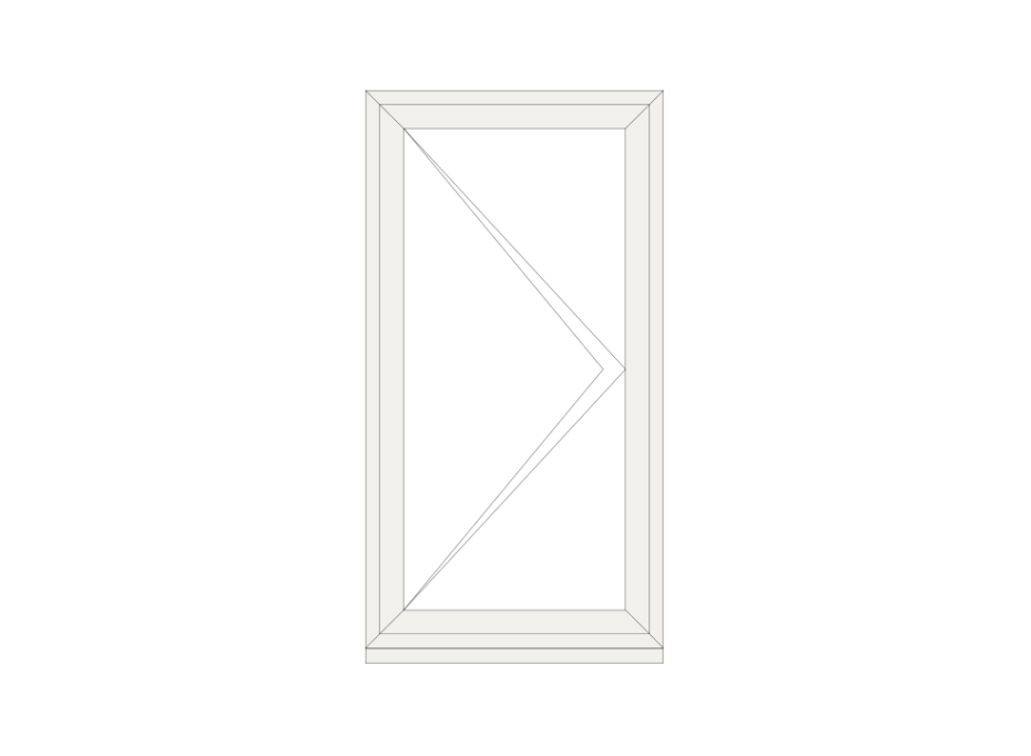 White Casement Window 630mm x 1200mm main product photo