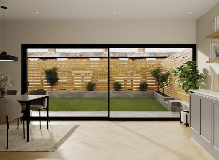 Supreme 5.0m Black Sliding Door - Double Glazed main product photo