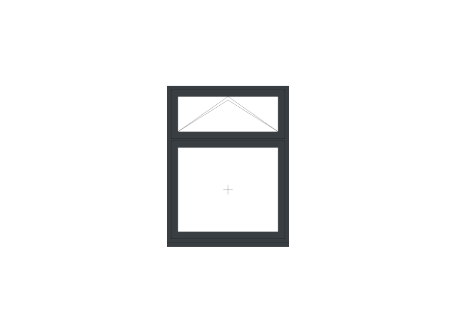 Anthracite Grey Flush Casement Window Top Opener 915mm x 1200mm main product photo