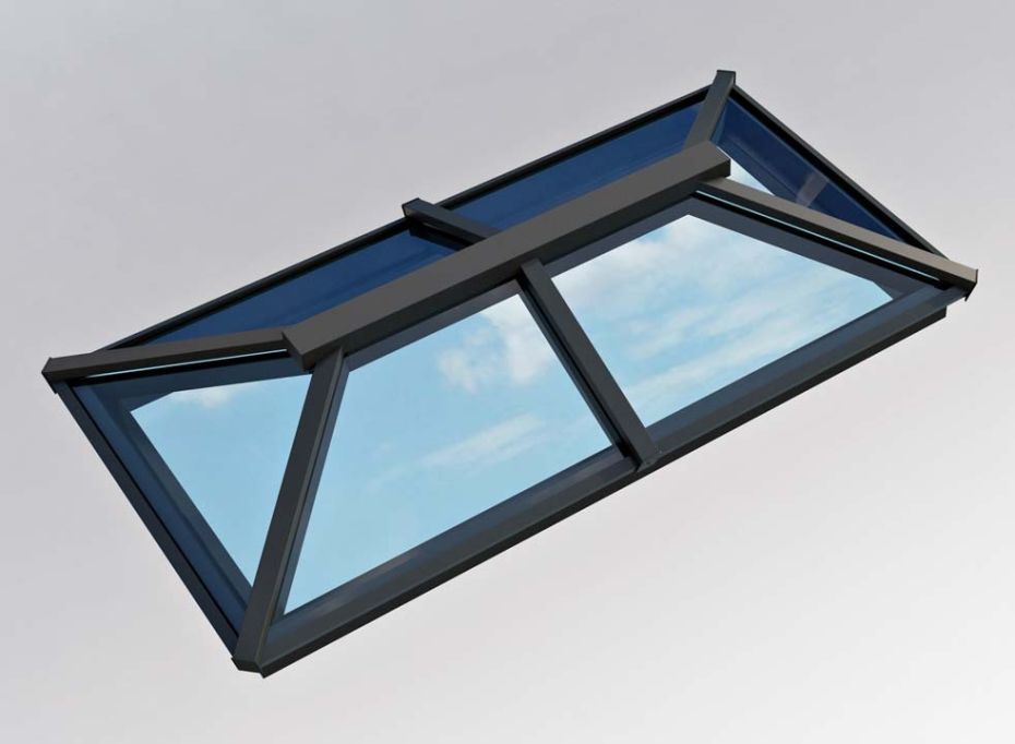 Traditional Roof Lantern 1m x 2m Grey/White main product photo