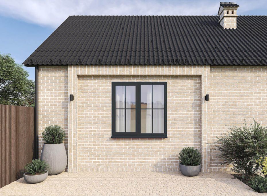 Grey Double Heritage Casement Window 1200mm x 1200mm main product photo