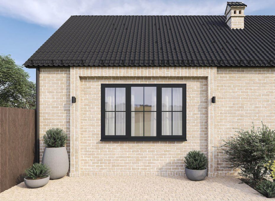 Black Triple Heritage Casement Window 1770mm x 1200mm main product photo