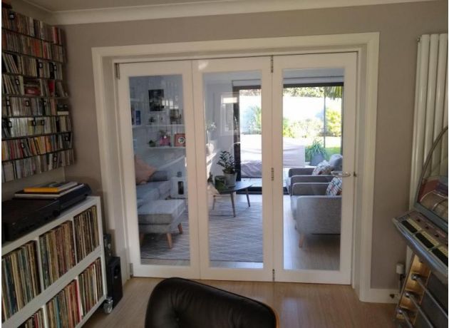 Finesse 2.1M White Internal Bifold doors closed