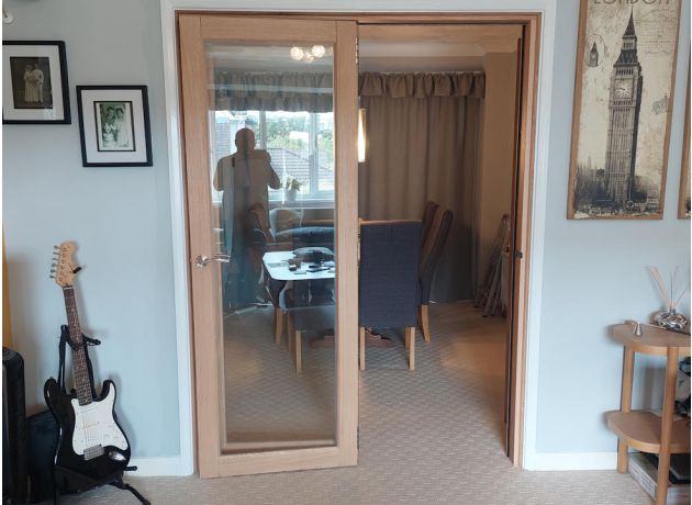 1.5m Oak Inspire Access Door Open