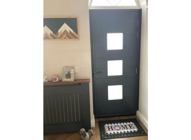 Malmo Grey 838mm Front Door - Inside