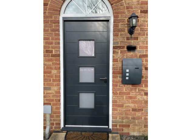 Malmo Grey 838mm Front Door - Outside