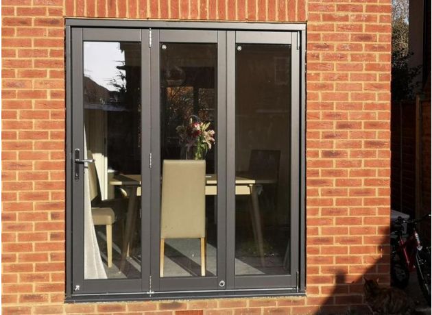 Closed Master 1.8M Grey External Bifold Doors