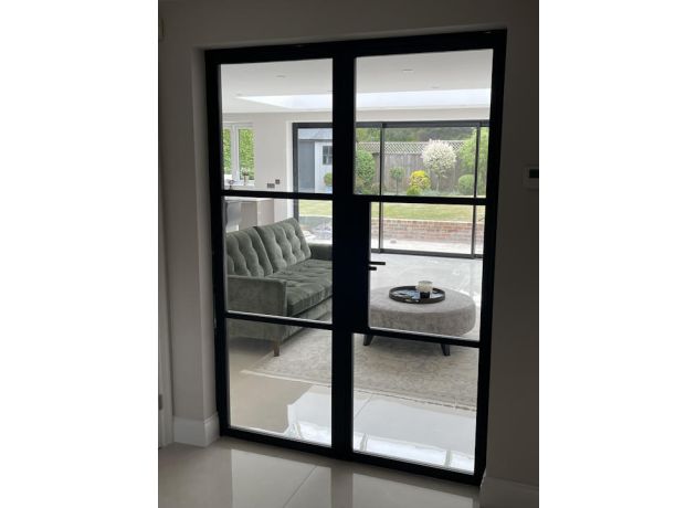 1.5m Aluspace Black French Door