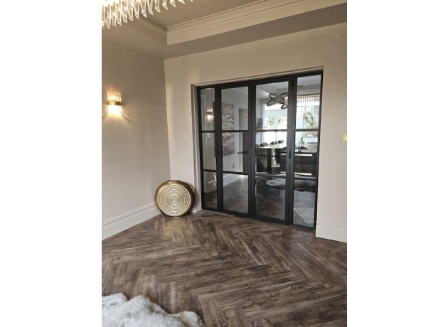 Aluspace French Door With Double Sidelights - Black