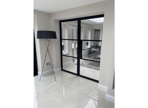 1.8m Aluspace Black French Door