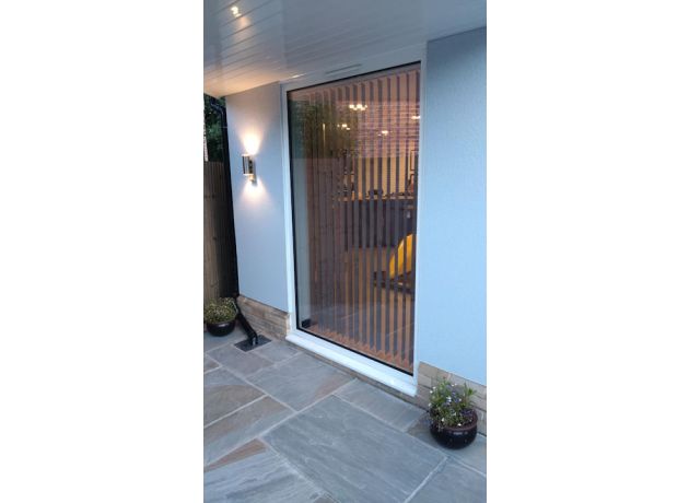 Outside view of fixed casement window