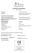 Conformance certificate for 54mm folding doors