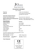 Declaration of CE Compliance for Vufold Status Double-Glazed Folding doors.