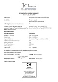 Declaration of CE Compliance for Vufold Status Sliding Patio Doors.