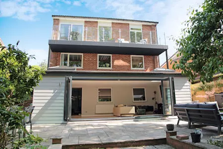 Large open bifold doors