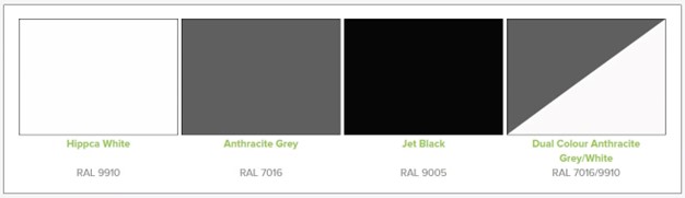 A chart showing the different RAL colours of aluminium bifold doors
