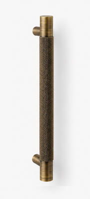 Antique Brass Knurled Round Pull Handle