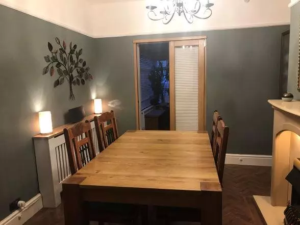 Internal bifold doors - one door open, one door closed