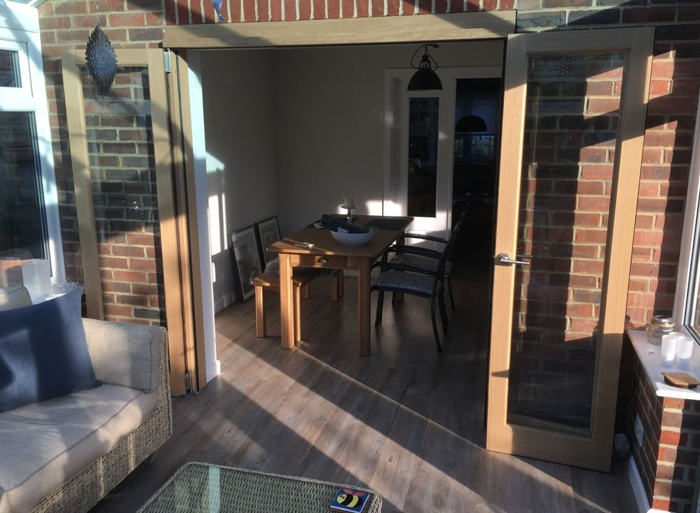 Open from the conservatories - Inspire 1.8M internal bifold doors