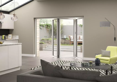 Shop white Supreme aluminium bifold doors 