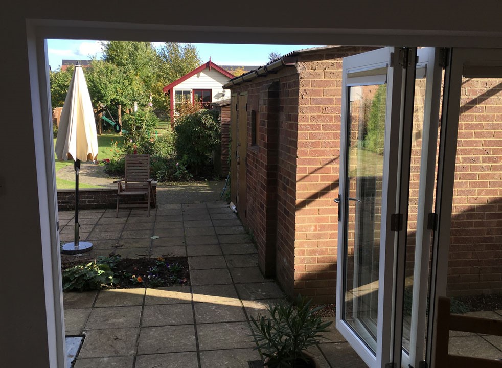 Inside open - 3.6M Master External Bifold Doors