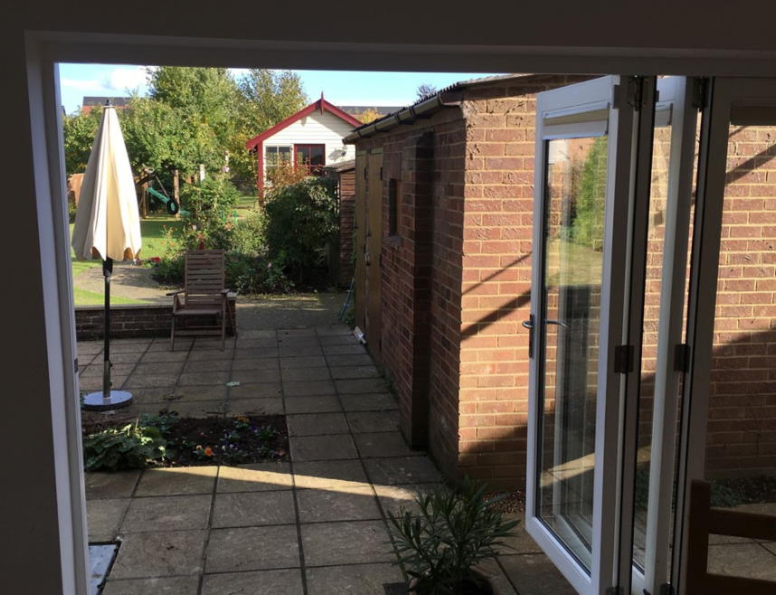 Inside open - 3.6M Master External Bifold Doors