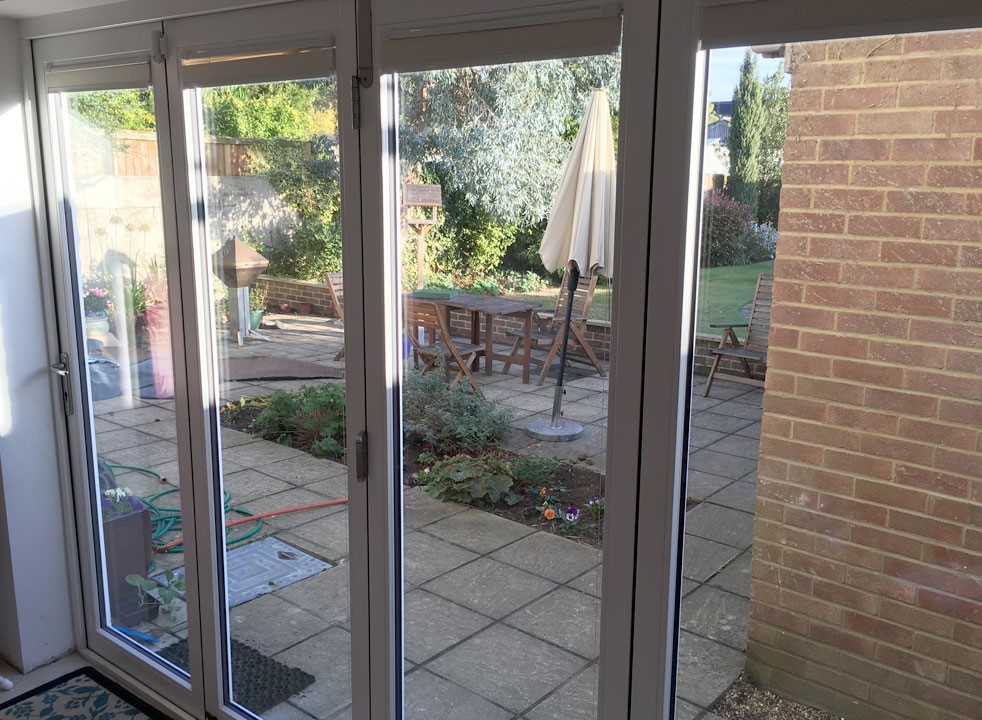 Inside closed - 3.6M Master External Bifold Doors