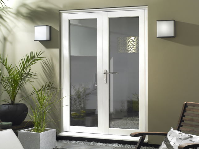 View the master French doors
