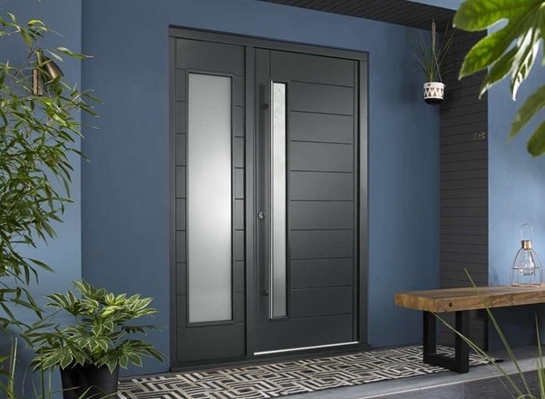 Stockholm External Grey Door and Sidelight