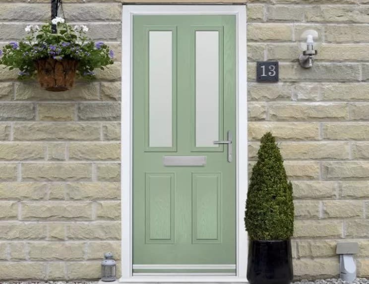 Modern composite traditional front door