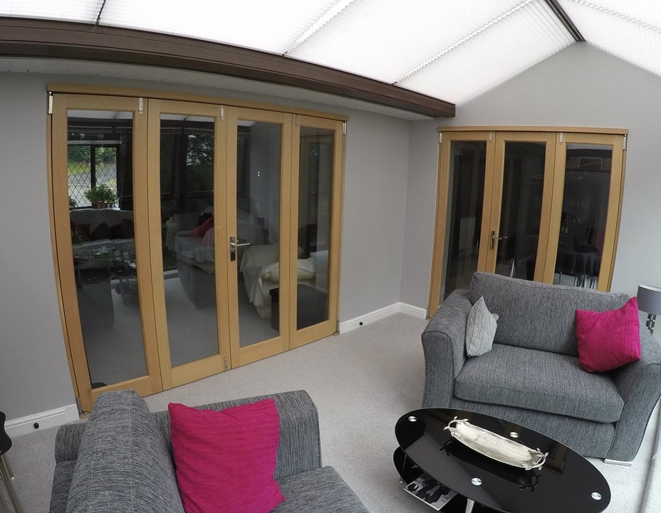 Closed 2.4M & 1.8M Inspire bifold doors