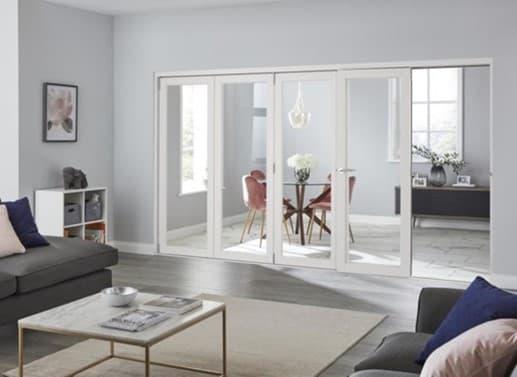 Finesse clear glass bifold door