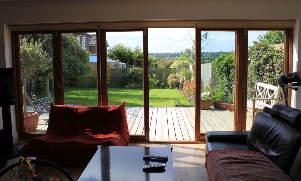 Bifold door garden