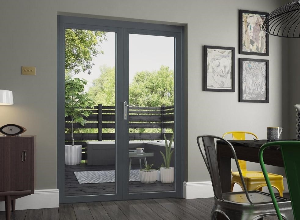 Grey French Doors