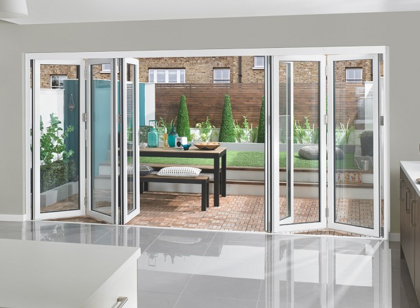 bifold door opening with a view