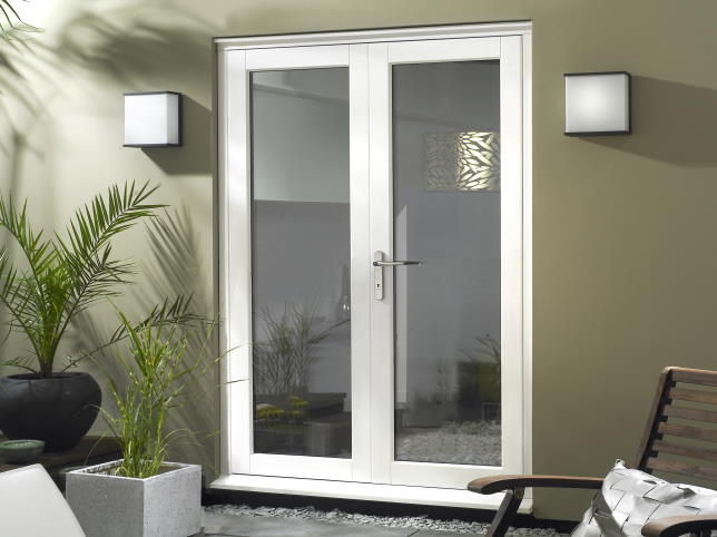 Master white French door