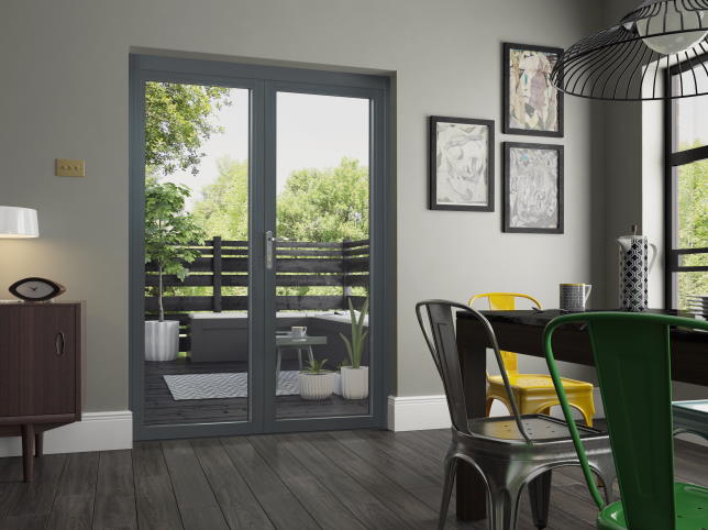 Supreme Grey French Door Set