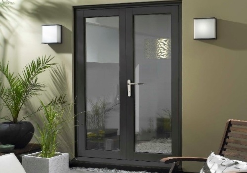 Grey French Doors