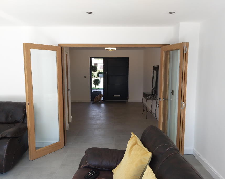 Wide open Inspire 2.1M Internal Bifold doors