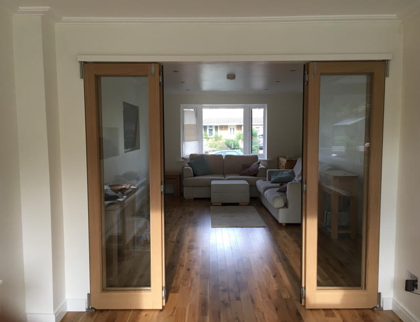 Centre doors open - 2.4M Inspire internal bifold doors